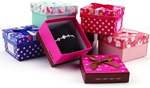 Lainrrew Набор подарък кутии от 12 теми, идеи за Подаръци, Кутии за Бижута, Колие, Гривна, Обеци, Кутия за Пръстени, Картонена Кутия