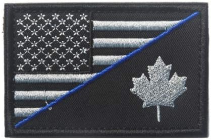 Канадски и Американски Флаг Военна Нашивка От Плат С Бродирани Икони, Нашивка, Тактически Етикети за Дрехи с плетене на една Кука и Линия