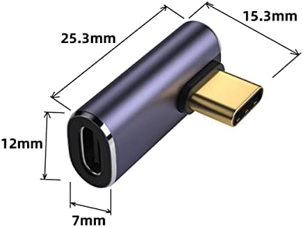 CY 40 gbps USB4 Type C между мъжете и Жените Нископрофилен Правоъгълен видео адаптер с мощност 100 Вата за пренос на данни 8K за USB4.0