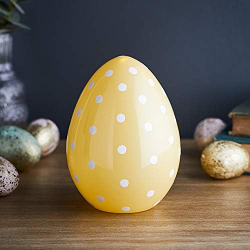 Lights4fun, Inc. 4 Жълто Стъкло Led Украса за Великденски яйца на батерии с подсветка