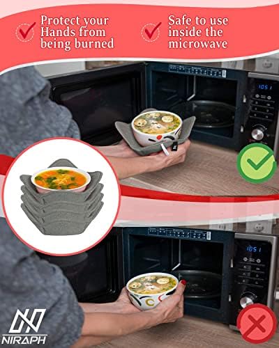 Поставки за горещи мисок са Безопасни за микровълнова печка - Държачи за чаши за микровълнова печка - кухненски ръкавици за суповой купи
