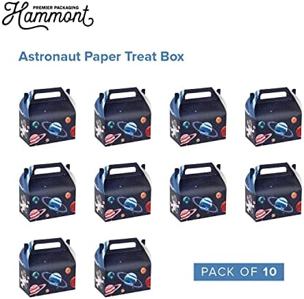 Кутии за предложения Hammont за партита – 10 x - Лесно събирани фронтонные кутии в теми астронавти, кутия за бисквити за подаръци, сувенири