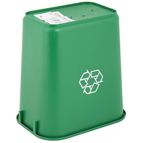 уууу, 5 Опаковки! 13 Qt. / 3 Литра / 11 литра Зелен Правоъгълен кошница за рециклиране на отпадъци. Кошче за отпадъци Търговски Кошче