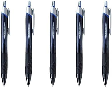Химикалки с плъзгащи ролки Uni-ball New Jetstream Extra Fine и ultra micro Point, с гумена дръжка, диаметър 0,38 мм, със синьо мастило,