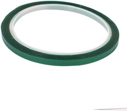 X-DREE 2 броя 5 мм x 33 м Зелена тиксо от PET пластмаса, термостойкая лента за запояване печатни платки (Nastro adesivo resistente alle