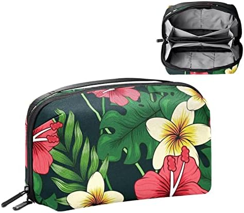 Козметични чанти, Пътни козметични чанти с Тропически Палмови Листа, Червени, Жълти, Цветни, Многофункционални Преносими, козметични чанти, Органайзер за дамска ко