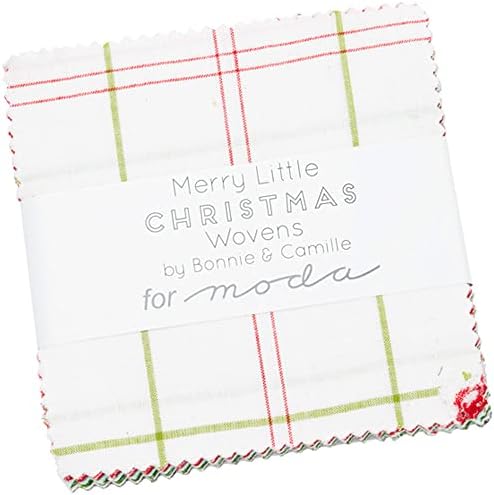 Набор от шармов Merry Little Christmas Wovens Charm от Bonnie & Camille; Квадрати за стеганого завивки от предварително раскроенной тъкан 42-5 инча