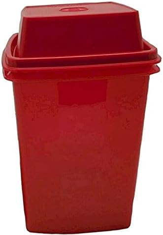 Tupperware Голяма квадратна капацитет 2 литра, изберете контейнер за деликатеси червен цвят