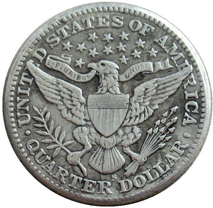 25 Цента Барбър 1912 Година сребърно покритие Копие на Възпоменателни монети