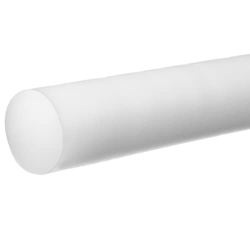 Гомополимерный пластмасов прът от ацеталя Delrin, Бяла, диаметър 3/8 инча х 2 метра. Дълъг
