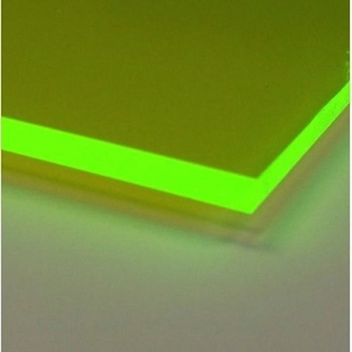 SIBE-R Plastic Supply - Флуоресцентно Зелен лист от акрилна пластмаса 6 X6 1/8 (опаковка от 2 броя)