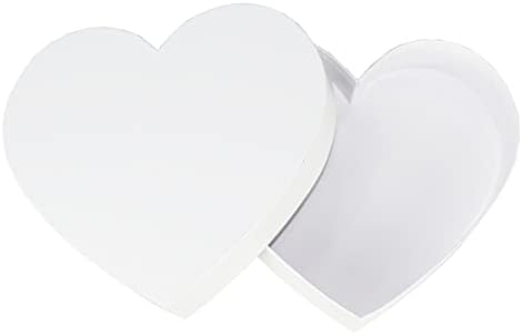 Празна подарък кутия във формата на сърце, клубничная опаковка (бяла)