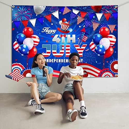 Декорация на 4-ти юли-на Фона на Патриотична партита, Американски Знамена, на Фона на Заснемането в Деня на Независимостта, Банер за Ден на Памет, Аксесоари за Деня н?
