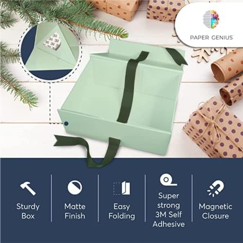Луксозен подарък кутия PAPER GENIUS | Подаръчни кутии за подаръци | Подарък кутии с капаци за Коледа - Подарък кутии с панделки на сватба