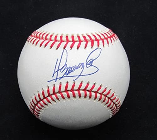 Денис Баэз С Автограф Роулингса OML Baseball Кливланд Индианс - Бейзболни топки с Автографи
