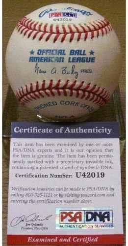 Клиф Мейпс подписа AL Baseball - ДНК-то на PSA - Бейзболни топки с Автографи