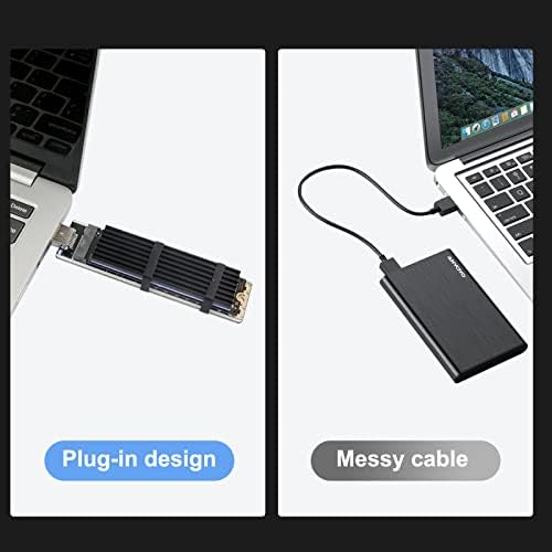 Адаптер ANYOYO NVME-USB адаптер M. 2-USB 3.1, преобразувател на 10 gbps, Четец, който е Съвместим с твердотельными флашки M. 2 NVMe/SATA