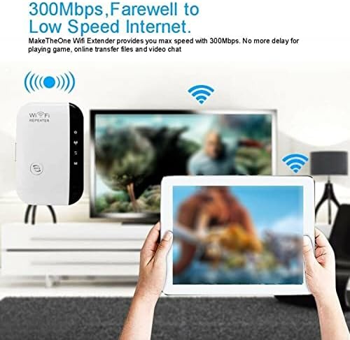 Усилвател на сигнала WiFi Продължавам 300 Mbit/s, Безжичен двойна лента на мрежата Ретранслатор, с Ethernet порт, точка за достъп за