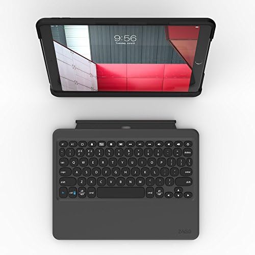 ZAGG 103201562 Nomad Book, Калъф индивидуално напасване с подвижни безжична клавиатура за Apple 10.5 iPad Pro, 9.7 , 2017-18, 2 Air,