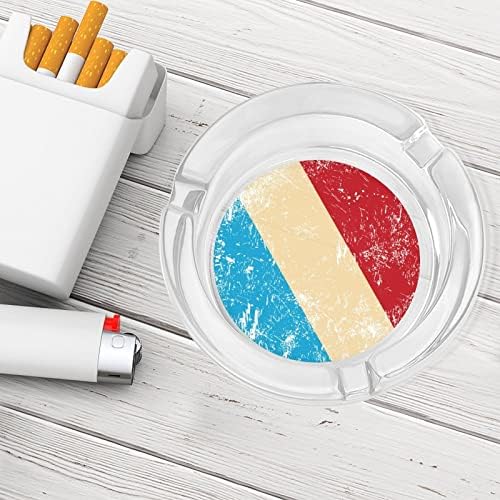 Люксембургската Ретро Флаг Стъклени Пепелници за Цигари и за Пури, Пепелник Кръгъл Калъф за употреба за Украса на Масата на Работния