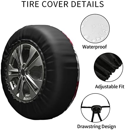 Калъф за резервна гума с флага на САЩ и на щата Флорида, Прахоустойчив, Водоустойчив UV-калъф за гуми, подходящи за ремаркета, АВТОБУСИ,