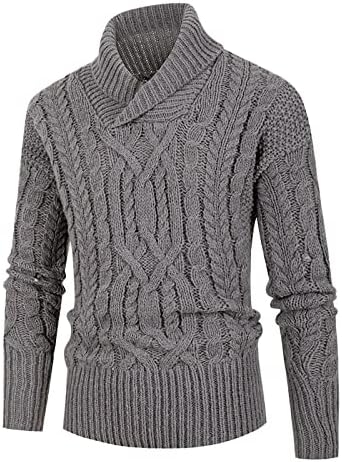 DuDubaby Европейски и Американски Мъжки Вязаный Пуловер С качулка, Тънък Пуловер Копчета