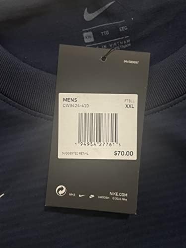 Мъжка Тениска Nike с дълъг ръкав 2XL Тъмно-син цвят