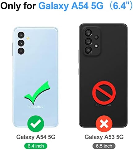 Antsturdy за Samsung Galaxy A54 5G Чанта-портфейл 【Заключване RFID】【Джоб с цип】【7 Слотове за карти 】 Защитен калъф-книжка с панти капак