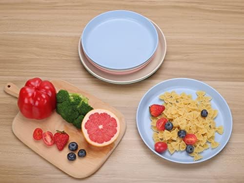 За многократна употреба чинии от слама пшеница LuckyZone 9 инча, комплекти от 4 броя | Лека небьющаяся чиния за домашна кухня | Безопасни за съдомиялна машина и микровълн?