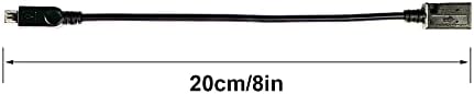 Кабел-адаптер Kallaudo Micro USB-Mini USB 8 инча, удължителен кабел Micro USB за мъже и Mini USB за жени, кабел за зареждане и синхронизация