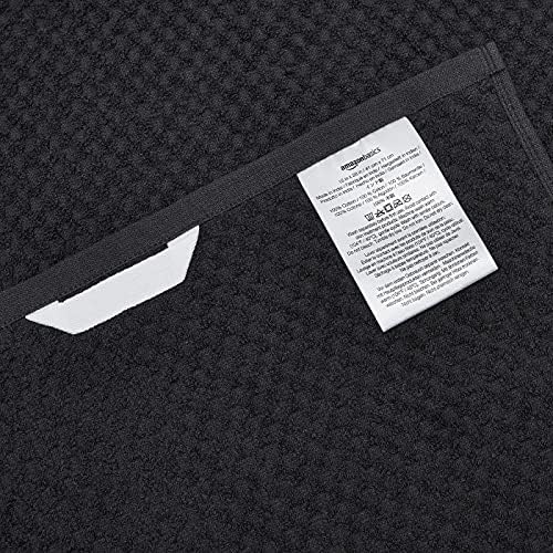 Кухненски кърпи Basics от памук, Хавлиени, с текстура на Пуканки - 8 опаковки, черни