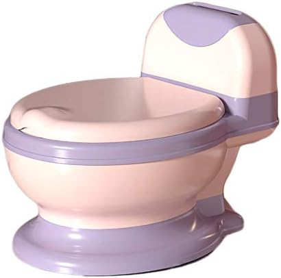 GDSMTG Baby Toliet Гърне Мини-Тоалетна под формата на Меки Възглавници с Капак за Деца, Момчета, Момичета, Преносим (Цвят: розово, лилаво)