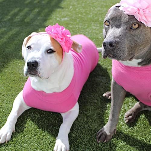 Пуловер за кучета Gooby Stretch Fleece Vest - Розово, 6X-Large - Топъл Пуловер, Руното яке за кучета - Зимни дрехи за малки кучета, момчета