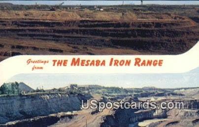 Пощенска картичка Iron хребет Месаба, Минесота