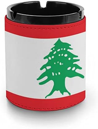 Знаме На Ливан Цигара Кожена Преносим Пепелник Пепелник Декоративна Пепелници За Домашния Офис