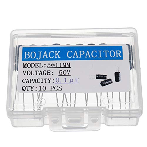 Електролитни кондензатори BOJACK 5x11 mm 0,1 icf 50 от 0,1 НА ICF 50 Напрежение ±20% Алуминиеви електролитни кондензатори (опаковка от