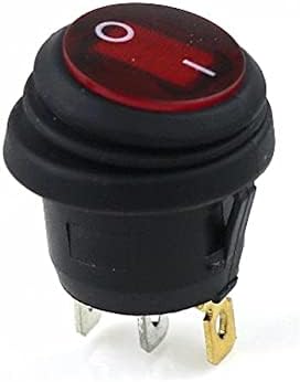 NYCR 1БР KCD1 Кръгла водоустойчив Вкл-Изкл 3Pin лампата през Цялата кулисный премина 10 (6) 250VAC 125 В Плоска лента лампа LED (Цвят: