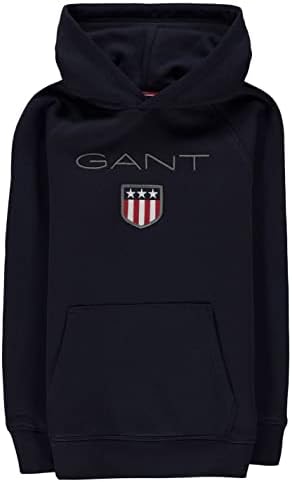 Пуловер с качулка За момчета с Логото на ГАНТ Shield