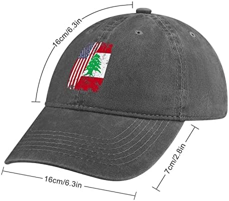 Реколта бейзболна шапка с Ливанским Флага на САЩ, Мъжки и Дамски Шапка на шофьор на камион, Регулируем Шапка За Татко, Защита От Uv