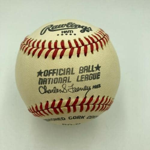 Пийт Роуз To Пийт Подписа Реколта Бейзболни Топки на Националната лига Фини JSA COA - Бейзболни топки с автографи