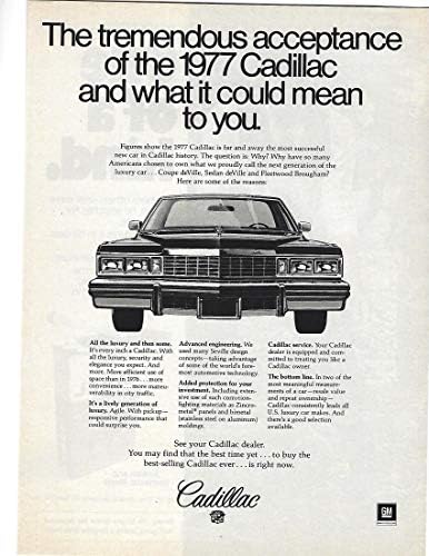 Оригиналната журнальная печатна реклама 1977 г. №1 Coupe на Cadillac DeVille Fleetwood Brougham