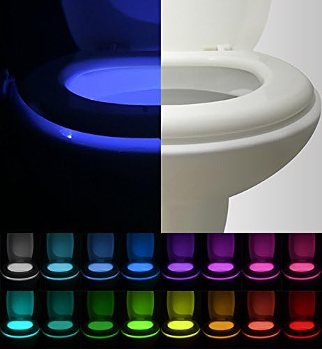 VINTAR [2] 16-Цветен Led нощна светлина за тоалетна с датчик за движение, Осветление на Тоалетната чиния, Готини Приспособления, 5-Стъпка по-Слаби, Функция откриване на све?