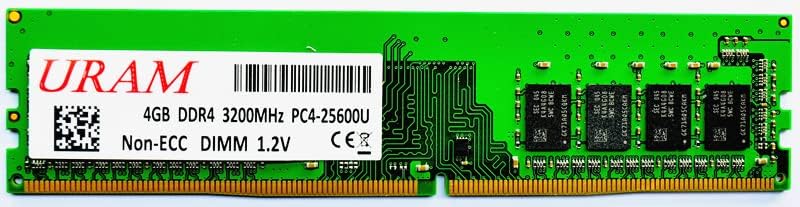 Модул оперативна памет URAM 4 GB DDR4 3200 Mhz PC4-25600 DIMM Samsung IC RAM (памет за настолен компютър) Зелен