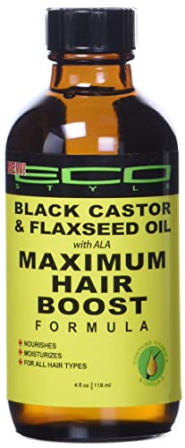 Формула за Максимален растеж на коса с рициново масло и ленено масло ECOCO Eco Style Black, 4 Грама,SG_B077JY18MH_US
