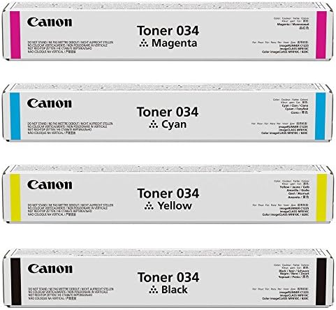 Комплект касети с мастило с 4-цветен голям капацитет тонер консуматив Canon CRG-034 Стандартна версия