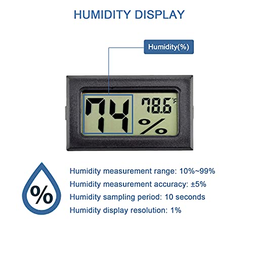 16 Опаковки Мини Цифров Сензор за Влажност на въздуха, Термометър, Влагомер, следи температурата в помещението, Измерители на влажност