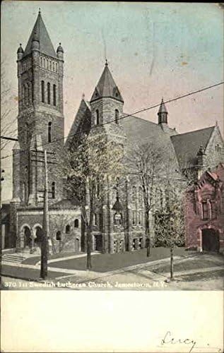 1-аз Шведската лутеранска църква на Джеймстаун, Ню Йорк, Ню Йорк Оригиналната Антични Картичка