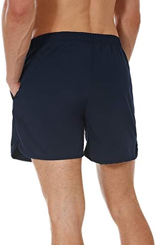 Мъжки спортни къси панталони SILKWORLD, Ластични Шорти за бягане, бързо съхнещи Леки Летни къси Панталони с джобове с цип (опаковка от
