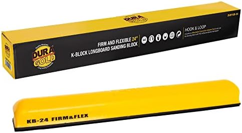 Dura-Gold Pro Series 24 K-Block Sander Firm & Flex XL За ръчно шлайфане Лонгбордов с подплата под формата на куки и примки, адаптер PSA