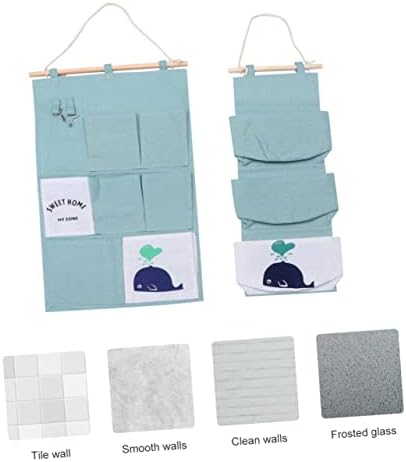 Zerodeko 1 Комплект, 2 бр., Тъканно Стенни чанта за съхранение, Монтиране на стена, Закачалка за дрехи, Органайзер за Чорапи, Чанта-слот,